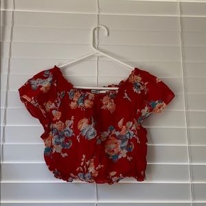 Flowered crop top
